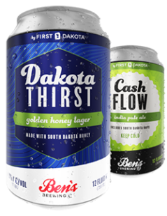 Dakota Thirst and Cash Flow Beer Cans
