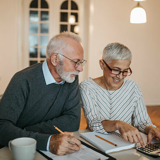 An older couple plans for their trust